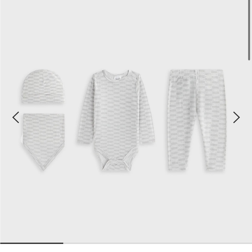 Kith Baby Classic Gift Set, includes Onesie, Pants, Hat and Bib